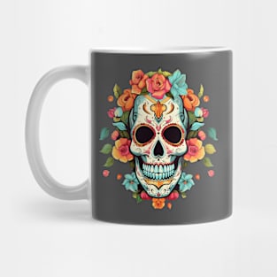 Skull and flowers Mug